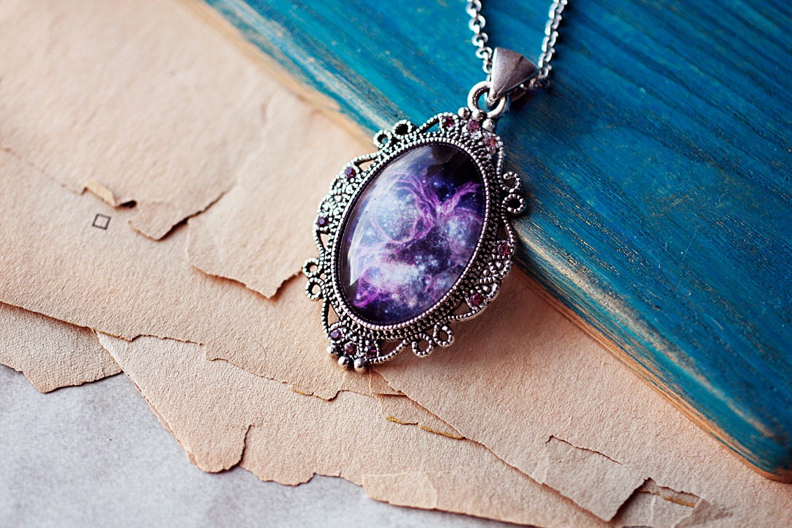Galaxy cabochon pendant