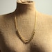 Strand Necklace with Gold Plated Layered Chains and Vintage Brass