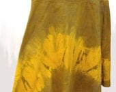 Honey Gold Skirt, Mustard yellow Marigold Cotton A-line Skirt, size EXTRA LARGE, Ready to Ship, Wide Waistband