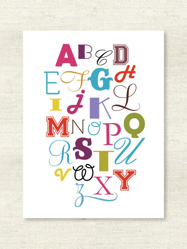 NEW - Playful English Alphabet Print