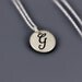 Cursive Initial G Necklace -  Sterling Silver Monogram Pendant