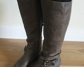 Black knit boot socks / legwarmers with button