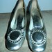 vintage 1960s heels MOD silver Andrew Geller shoes 7 N