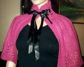 READY TO SHIP Capelet, Ireth Carnesir, Raspberry