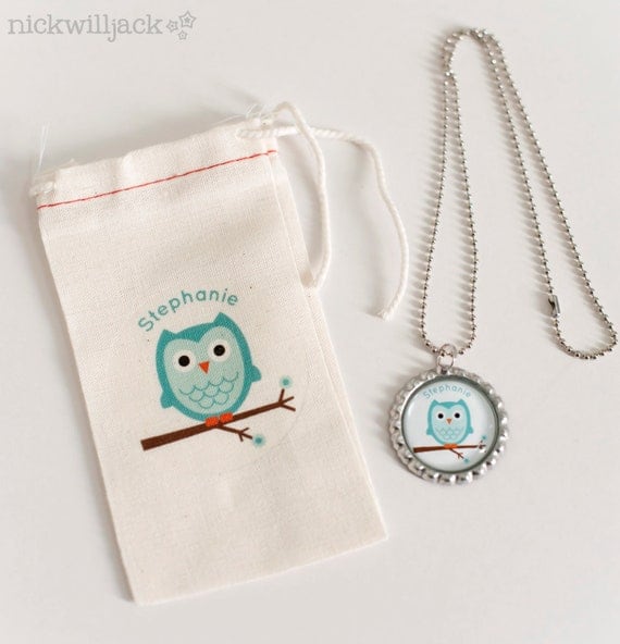 Personalized Owl Bottle Cap Necklace or Pendant Il_570xn