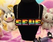 Seme pixel perler necklace