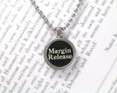 Typewriter Key Jewelry Necklace - Margin Release Pendant - Typewriter Jewelry By Haute Keys