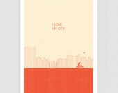 I love my city Poster 13x19 - Red