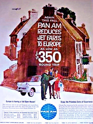 Vintage Pan Am Airlines 1961 Advertisement