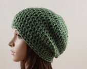 Hand Crocheted Hat Women's Slouchy Beanie Hat in Sandalwood Fall Fashion
