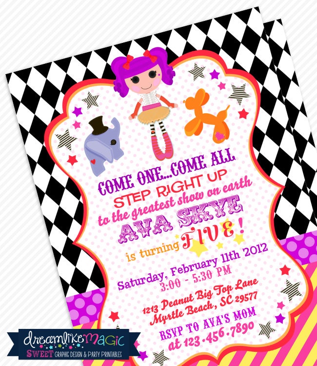 Printable Party Invitation-Peanut Big Top Circus Design Il_170x135