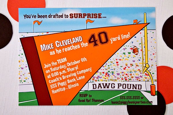 GAME DAY Invitation - Football and Tailgating Personalized DIY Printable Il_170x135