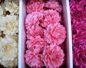 Pink Ribbon -The  Full Bloom Dahlia Handmade Paper Flower   - Light Pink -  set of 50 flowers   - Custom color available