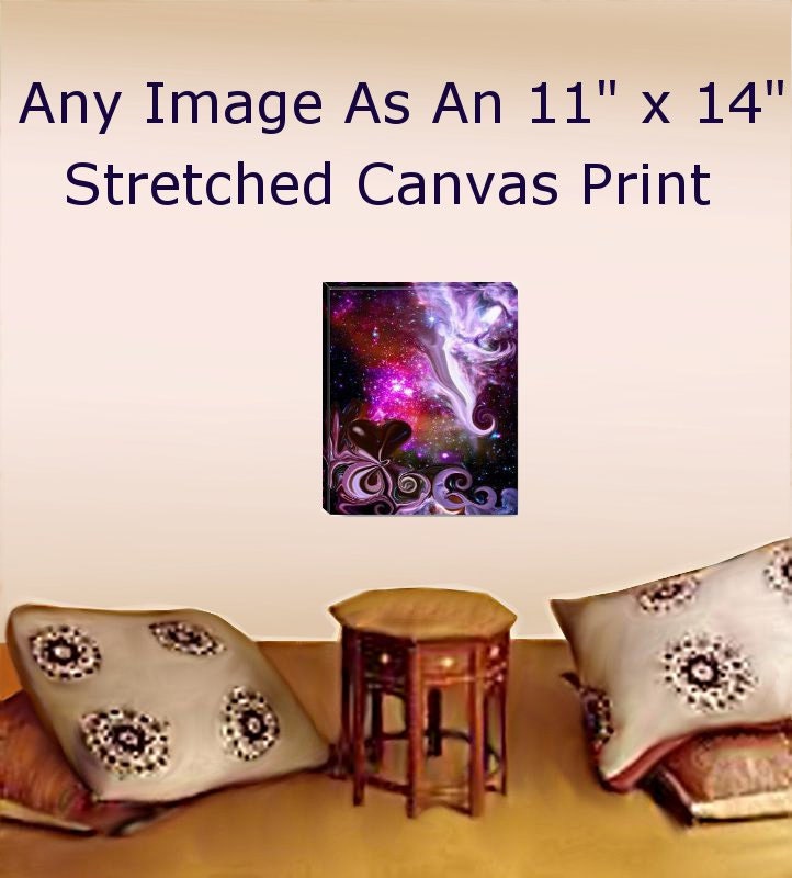 Stretched Canvas Print Reiki Wall Decor Meditation Room Energy Art 11 x 14
