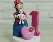 Korean Hanbok first birthday custom cake topper decoration gift