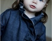 Hailey Ruffled Up Jacket: Girls Jacket Pattern, Baby & Toddler Jacket Pattern, Doll Jacket Pattern,