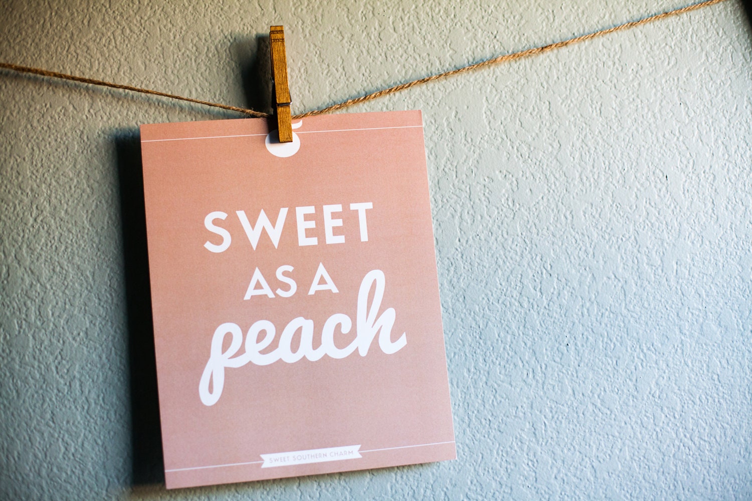 Southern Sayings: 8 x 10 Sweet as a Peach Print - Sweet Southern Charm Wall Art