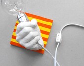 Orange Juice-- Hand Holding Bulb Wall Lamp