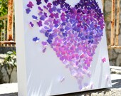 Purple Ombre Butterfly Heart/ 3D Butterfly Wall Art /  / Nursery Decor /Children's Room Decor / Engagement / Wedding Gift - Made to Order
