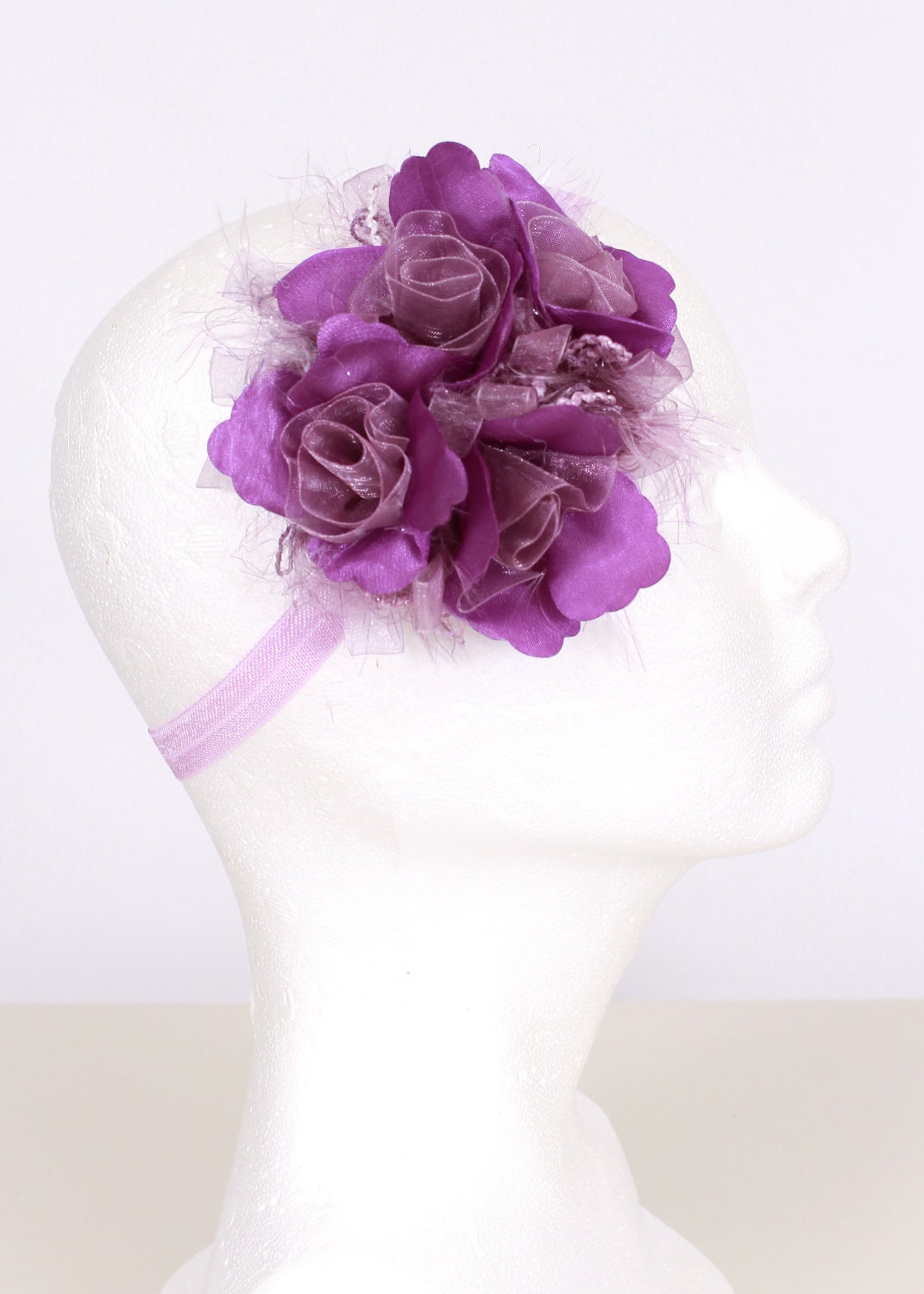 Lovestruck Lilac Stretchy Flower Headband: Fits toddler to adult Il_570xn