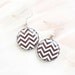 Chocolate brown chevron earrings