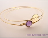PERSONALIZED gold bangle - Personalized initial bracelet - Custom initial bangle - Friendship bracelet