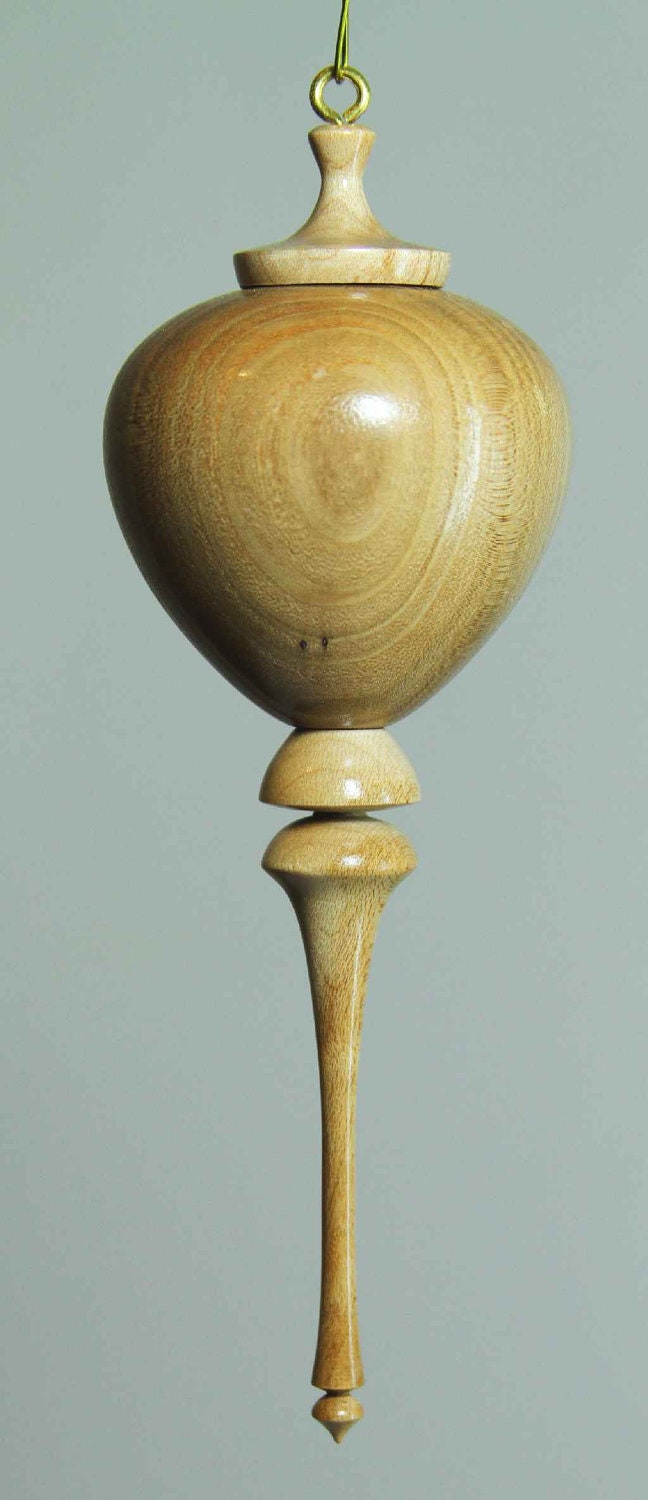 Christmas Ornament, Elm with Maple pendent