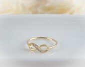 gold infinity ring us size 5 - 9