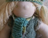 Knitting Pattern - Waldorf - Beret and Scarflette Set for 16 to 18 inch Doll - Belle de Jour