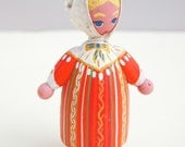 Vintage Folk Doll,  Wood Figure,  Wooden Figurine