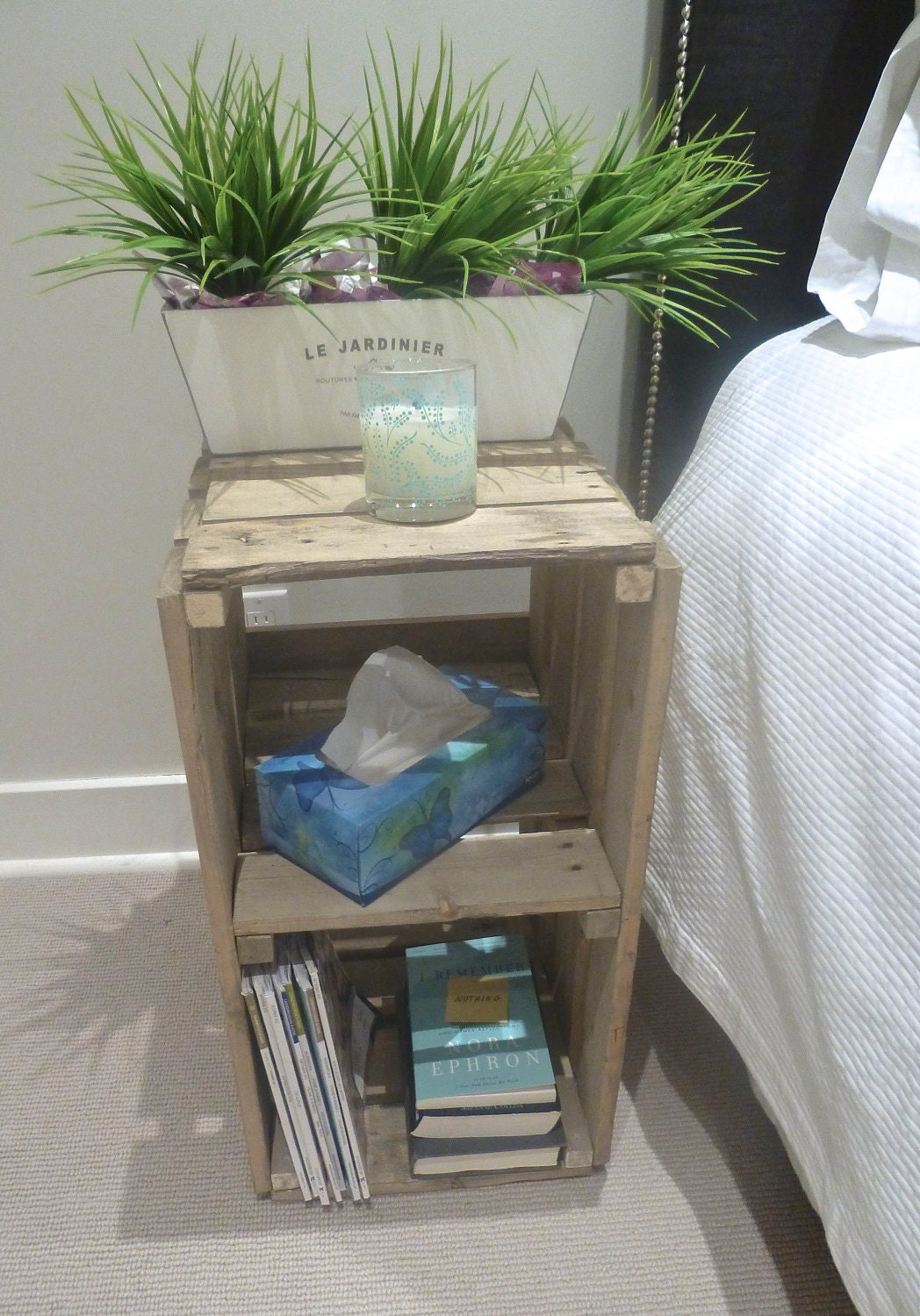 Reclaimed Pallet Wood Crate Shelving unit