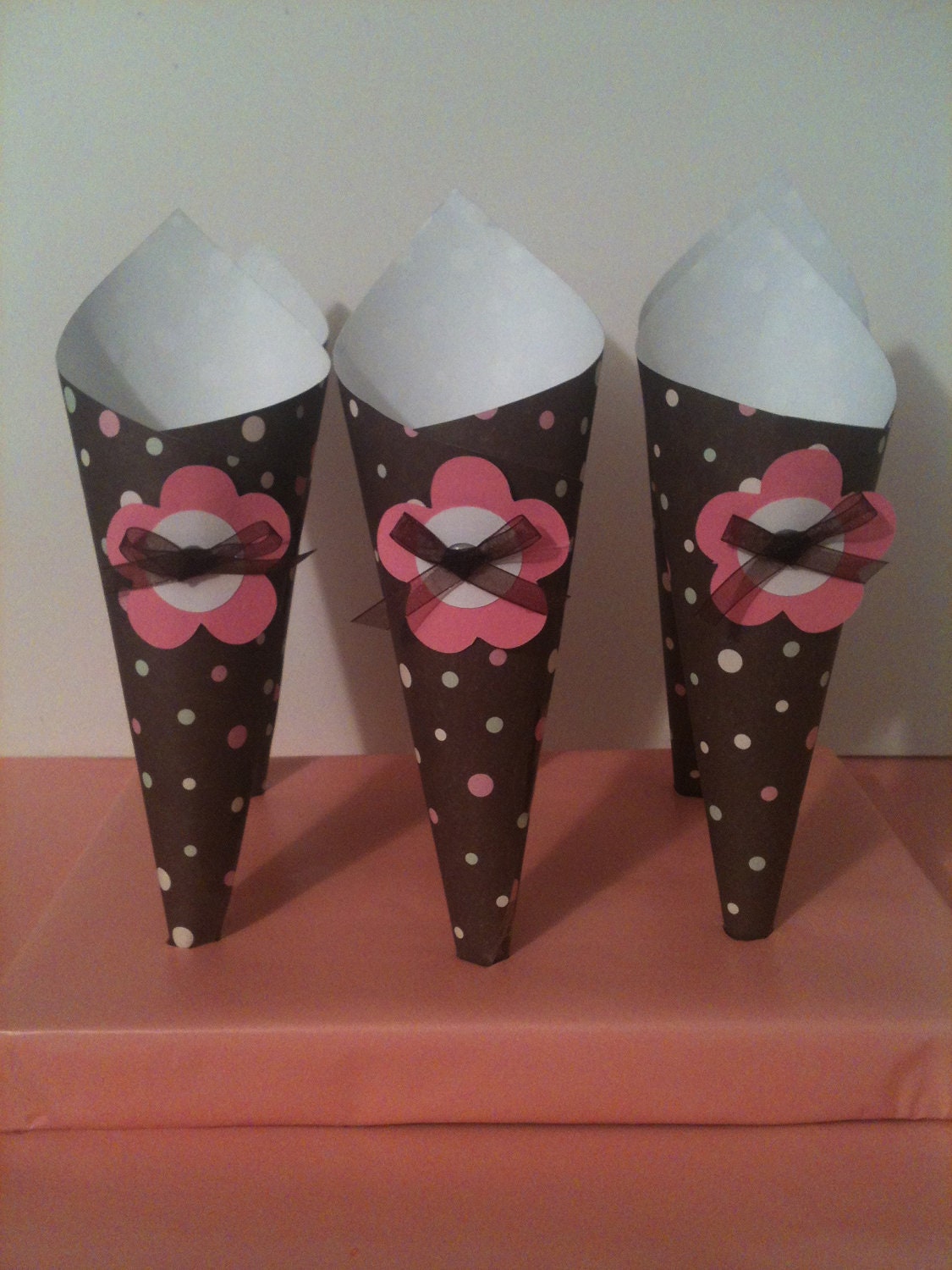 Cute Paper Candy Cones Snack Holders Birthday Party Baby Shower- Set of 24 Il_570xn
