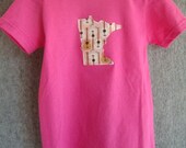 size 2 minnesota toddler tee bright pink guitars ready to ship