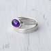 Ring - Amethyst and Sterling Silver Stacking Ring