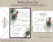 The Hilary Peacock Invitation Set (5x7) - SAMPLE SET