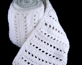 ON SALE Angel Crochet Scarf (White) (Wedding, Christmas)