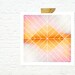 Geometric design art deco art nouveau home decor soft pastels autumn colours pink orange great gatsby- deco sunset