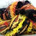 HandSpun Art Yarn merino wool Coral Snake 60 yards FunctionArt Art Yarn Kitty Grrlz