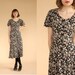 vintage 90's EVENING DAISY flutter sleeve floral maxi dress