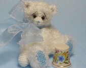 Polo - OOAK Thread Artist Crochet Bear - FREE SHIPPING