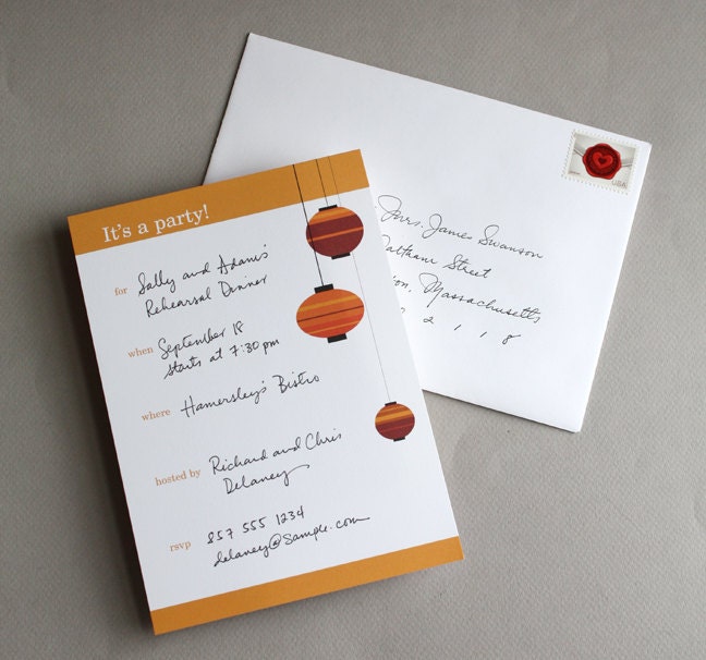 Lantern Fill-In Invitation Set of 10