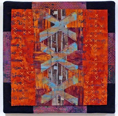 Fiber Collage - "Sunset Daydreams" by Lynn Krawczyk