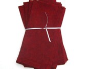 Dark Red Maroon Burgundy Cranberry Wine Cloth Napkins Set of 4