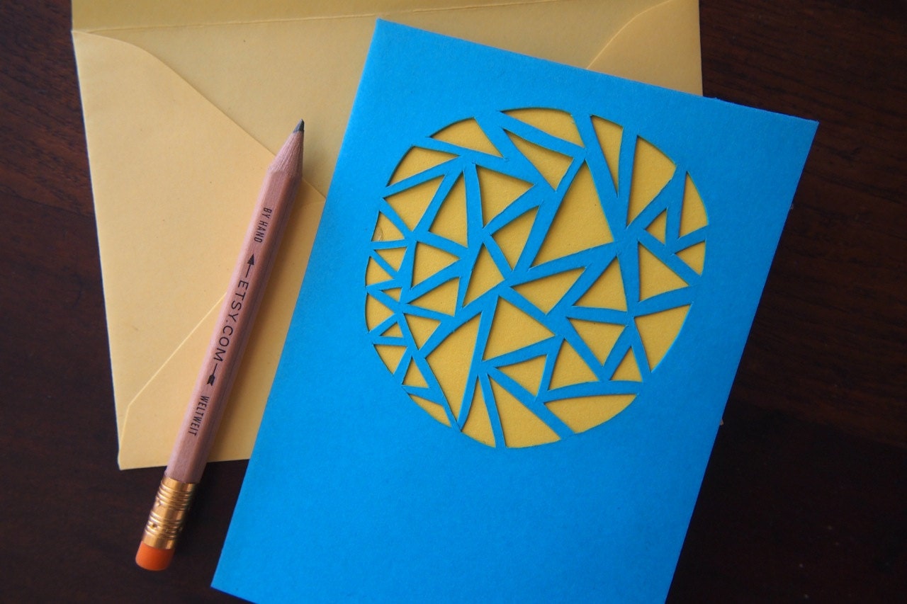 Papercut Card: Geometric Universe