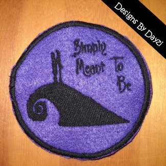 Nightmare Before Christmas Simply Meant To Be Jack and Sally Patch