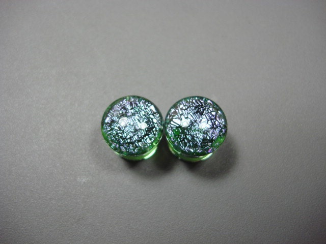 11mm Purple Dichro on Trans Green Fronts DF