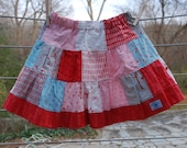 Little Red Riding Hood...girls patchwork skirt from gock's frocks ... on sale size 5