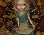 Alice in Clockwork steampunk wonderland fairy art print by Jasmine Becket-Griffith 8x10