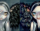 Divine Hand & Speak No Evil set of TWO 8x10 art prints by Jasmine Becket-Griffith SIGNED