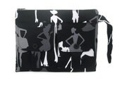 Retro Gray Silhouettes Dorothy Wristlet - Wallet Wristlet